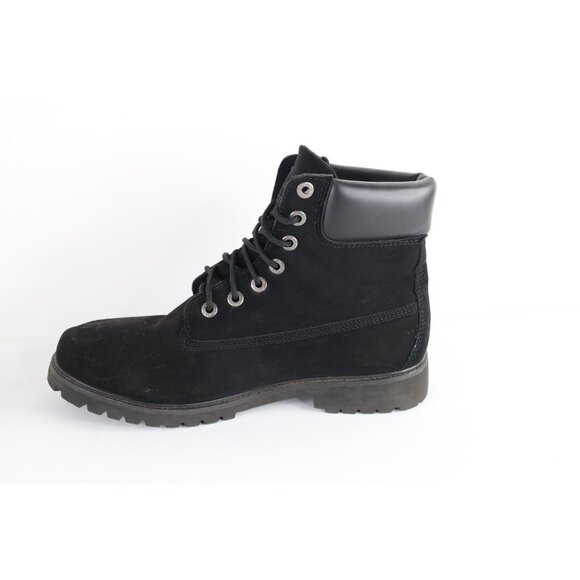 Vintage 90s Lugz Boots Mens Size 10.5 W Suede Leather Work Boots Black main image 5